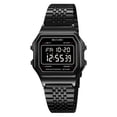 thumbnail image 1 of Retro Stainless Steel Digital Watch, Waterproof Luminous Timepiece, with Stopwatch & Countdown, Classic Design for Outdoor Sports & Business Wear, 1 of 5