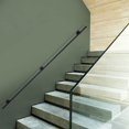 thumbnail image 1 of Industrial Stair Handrail, 8ft Matte Black Cast Iron with T-Structure, Hole-Punch Mounted Safety Rail for Elderly, Indoor Use, 1 of 10