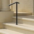 thumbnail image 1 of Retro Stair Railing Hand Rail Kit Fit 1 - 3 Steps Iron Metal Step Handrail,Black, 1 of 25