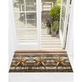 thumbnail image 1 of Retro Star Front Door Mat Shabby Texas Stars Mottled Old Wood Grain Country Welcome Doormat Indoor Outdoor Entrance Floor Mat Non-Slip Washable Runner Rug for Front Porch Decor 20x47 Inch, 1 of 6