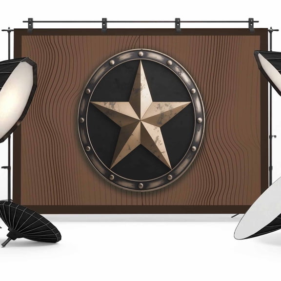 Retro Star Photography Backdrop 7x5FT, Brown Wood Grain Country Style Farmhouses Photo Backdrops, Background for Photography Studio Photo Studio Background, Back Drop for Photoshoot