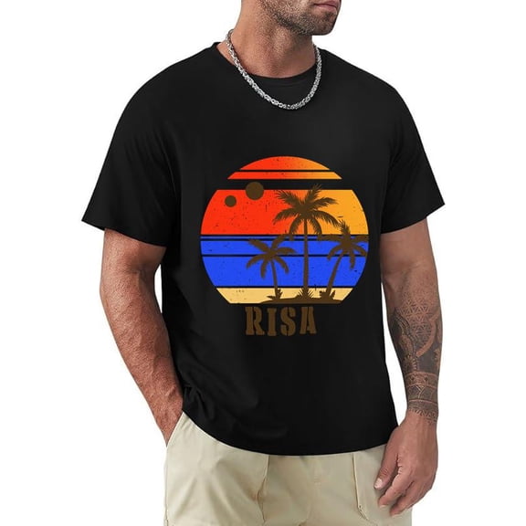 Retro Star Planet SciFi Vacation World Vintage Art Graphic Unisex T-Shirt, for men & women, up to size 5XL.