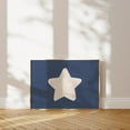thumbnail image 1 of Retro Star Print Beige Navy Blue Print Hand,Drawn Horizontal Star Home Decor #2674, 8x12 UNFRAMED, 1 of 3