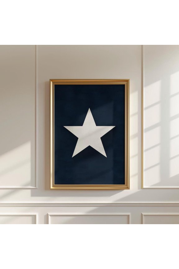 Retro Star Wall Art Poster, Drawn, Trendy Aesthetic Decor, Vintage Style, Home, Office, Or Dorm, 16x24 UNFRAMED
