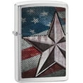 thumbnail image 1 of Zippo Retro Star Brushed Chrome Windproof Pocket Lighter, 1 of 2