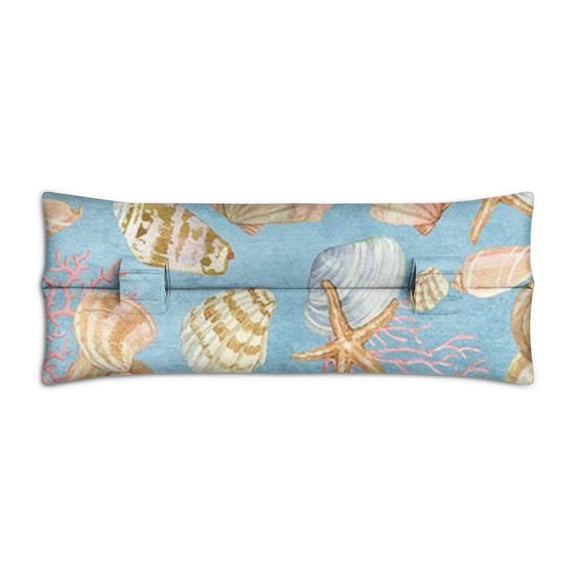 Retro Starfish & Palm Tree Seatbelt Pillow - Post-Surgery Mastectomy Heart Procedure Recovery Cushion - Soft Car Travel Pad for Chest Protection - Machine Washable