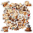 thumbnail image 1 of Retro Stationery Stickers Coffee Kids Stickers Toy Waterproof Graffiti DIY Stickers for Laptops Suitcase, 1 of 9