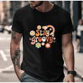 thumbnail image 1 of Retro Stay Groovy Peace Graphic Unisex T-Shirt, for men & women, up to size 5XL, 1 of 2