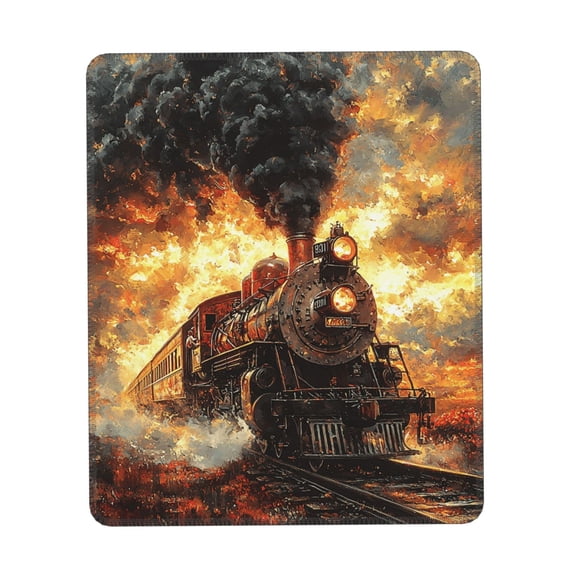 Retro Steam Train Vintage Gaming Mouse Pad 7 x 8.6 in Rectangle Computer Mousepad Mat Non-Slip Rubber Base for Office Laptop PC