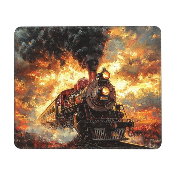 Retro Steam Train Vintage Mouse Pad Non-Slip Rubber Gaming Mousepad Rectangle for Computers Laptop 7 x 8.6 in