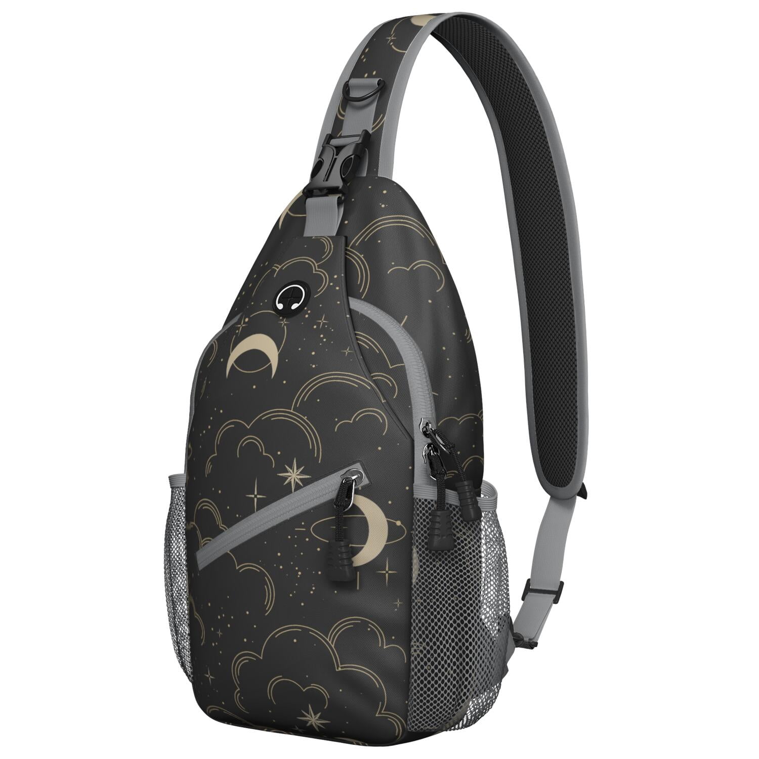 Retro Steampunk Astrology Chart Crossbody Bag Dark Astronomy Aesthetic Shoulder Backpack Durable & Comfortable for Travel, Urban Use