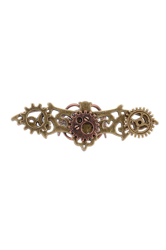 Electroplated Bat Ring Geometric Alloy Jewelry Steampunk Gear Design Statement Ring Retro Inspired Dark Copper
