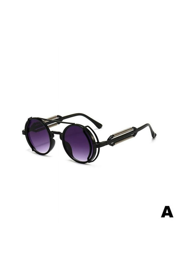 Retro Steampunk Sunglasses Round Metal Circle Glasses Accessories O3T4