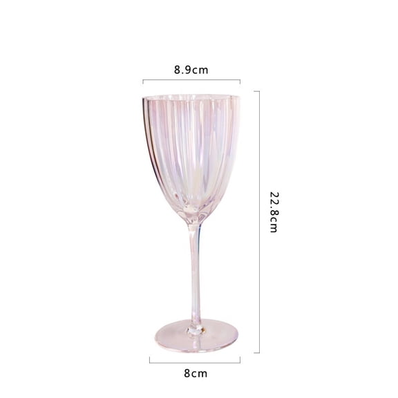 Retro Stemmed Glass Goblet, Colorful Floral Wine and Champagne Glass, European Style Decorative Glass Cup for Home Party Tabletop