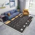 thumbnail image 1 of Retro Stereo Area Rug, Music Lover Recording Studio Non Slip Easy Care Throw Large Area Rugs, Breathable Durable Carpet For Indoor Bedroom Living Room Office Decor Rug 4x5ft, 1 of 6