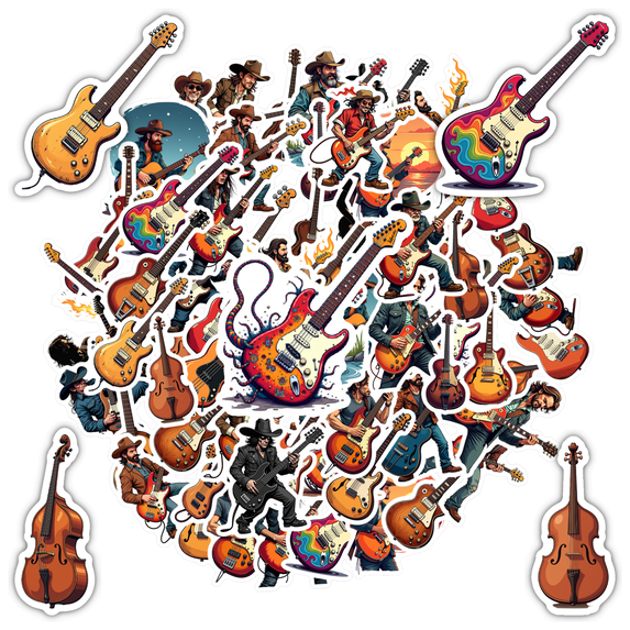 Retro Stickers Stationery Stickers Cowboy Graffiti Decals Adventure Stickers Kids Stickers Toy for Laptops Suitcase Fridge