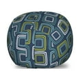thumbnail image 1 of Retro Storage Toy Bag Chair, Abstract Lattice Looking Vibrant Squares Retro Style Image, Stuffed Animal Organizer Washable Bag, Large Size, Yellow Green Seafoam, by Ambesonne, 1 of 3