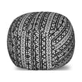 thumbnail image 1 of Retro Storage Toy Bag Chair, Boho Pattern in Dark and White Western Native Effects Folk Design, Stuffed Animal Organizer Washable Bag, Small Size, Black Grey, by Ambesonne, 1 of 3