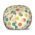 thumbnail image 1 of Retro Storage Toy Bag Chair, Colorful Pattern with Striped Circles on Grungy Background Funky Abstract and Spotty, Stuffed Animal Organizer Washable Bag, Large Size, Multicolor, by Ambesonne, 1 of 3