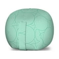 thumbnail image 1 of Retro Storage Toy Bag Chair, Concept of Concentric Circles Overlapping Natural Geometric Details Monotone, Stuffed Animal Organizer Washable Bag, Large Size, Sea Green and White, by Ambesonne, 1 of 3