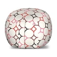 thumbnail image 1 of Retro Storage Toy Bag Chair, Hexagonal Shaped Cut Lines Attached with Vertical Squares Delicate Modern Pattern, Stuffed Animal Organizer Washable Bag, Large Size, Multicolor, by Ambesonne, 1 of 3