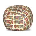 thumbnail image 1 of Retro Storage Toy Bag Chair, Old Audio Cassettes Vintage Elements Listening to Music Theme Recording Technology, Stuffed Animal Organizer Washable Bag, Large Size, Multicolor, by Ambesonne, 1 of 3