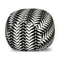 thumbnail image 1 of Retro Storage Toy Bag Chair, Optical Illusion Effect Style Pattern with Abstract Quirky Zigzag Model, Stuffed Animal Organizer Washable Bag, Large Size, Charcoal Grey and Ivory, by Ambesonne, 1 of 3