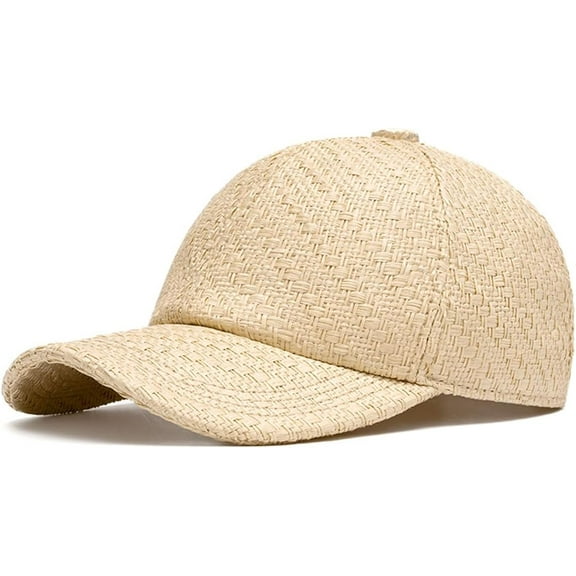 Retro Straw Baseball Cap Mens Straw Cap Breathable Summer Paperstraw Crochet Baseball Hat Ballcap for Men Women