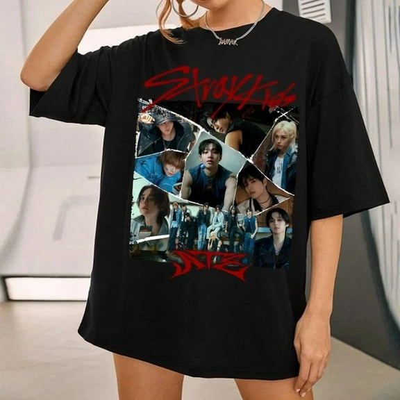 Retro Stray Kids ATE T-shirt, Stray Kids Dominate World Tour US 2025 Shirt ,Black Color,Size XL