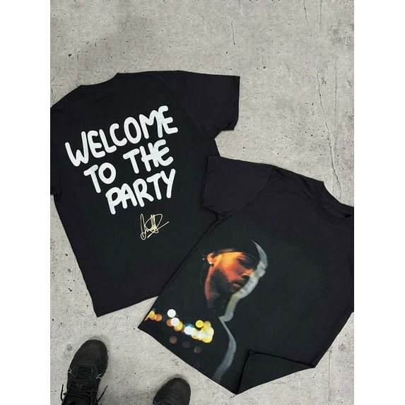 Retro Street Slogan & Figure Graphic Hip-Hop Spring And Summer Daily Wear T-Shirt, Black Top S-5XL unisex clothing