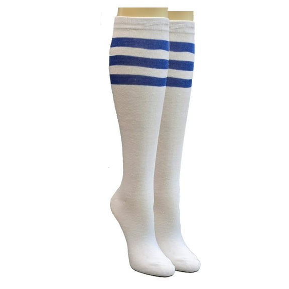 Retro Stripe Pattern Socks (Knee High) Color: Blue Stripe