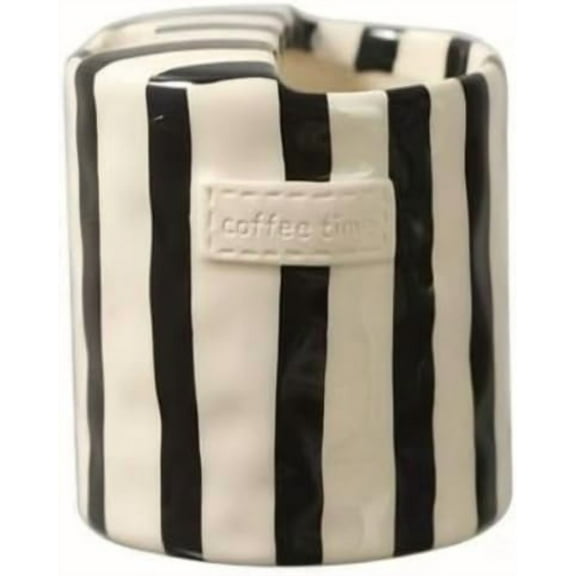 Retro Striped Hand-Painted Ceramic Mark Hand-Held Cup Heat-Resistant Non-Slip Double-Enjoy Cup for Milk Coffee Juice Latte Hot Cold Drinks Valentine's Day Mother's Day Christmas Gift Drinkware