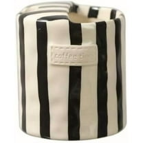 Retro Striped Hand-Painted Ceramic Mark Hand-Held Cup Heat-Resistant Non-Slip Double-Enjoy Cup for Milk Coffee Juice Latte Hot Cold Drinks Valentine's Day Mother's Day Christmas Gift Drinkware