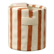 Retro Striped Hand Painted Ceramic Mug-Held Cup Heat-Resistant Non-Slip Double-Enjoy Cup For Milk Coffee Juice Latte Hot Cold Drinks Valentine's Day Mother's Day Christmas Gift 6.76 fl oz