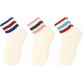 thumbnail image 1 of Retro Striped Mini Crew Socks Casual Novelty Fashion Vintage Athletic Cotton Ankle Socks for Women Men, 1 of 7
