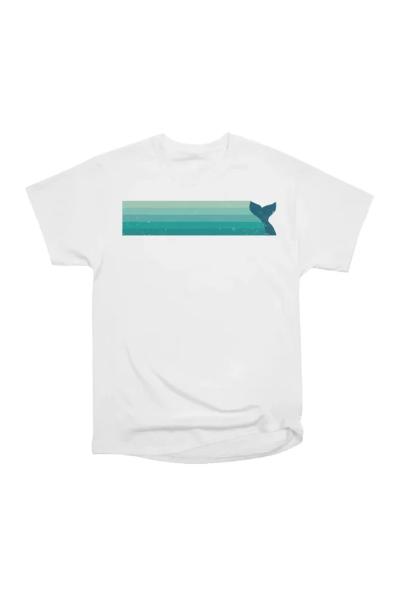 Retro Stripes with Whale T-Shirt Tee Gift For Him Merch For Her Apparel For Friend
