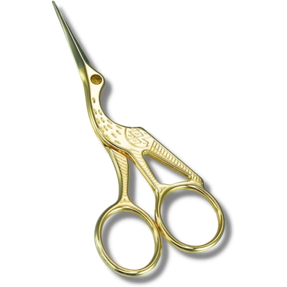 Retro Style 4.5" Embroidery Scissor with Sharp Blades, Multi-Purpose Small Sewing Scissors for Art and Needle Work, Cutting Tools for Household DIY, Crafting, and Sewing Accessories