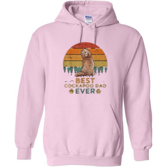 Retro Style Best Cockapoo Dad Ever, Fathers Day, Dog, Pet, Poodle Mix Breed Hoodie Unisex, up to 5XL