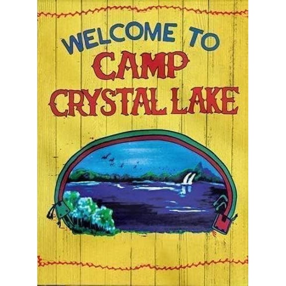 Retro Style Camp Lake Welcome Metal Sign Rustic Wall Decor 8x12 Inch