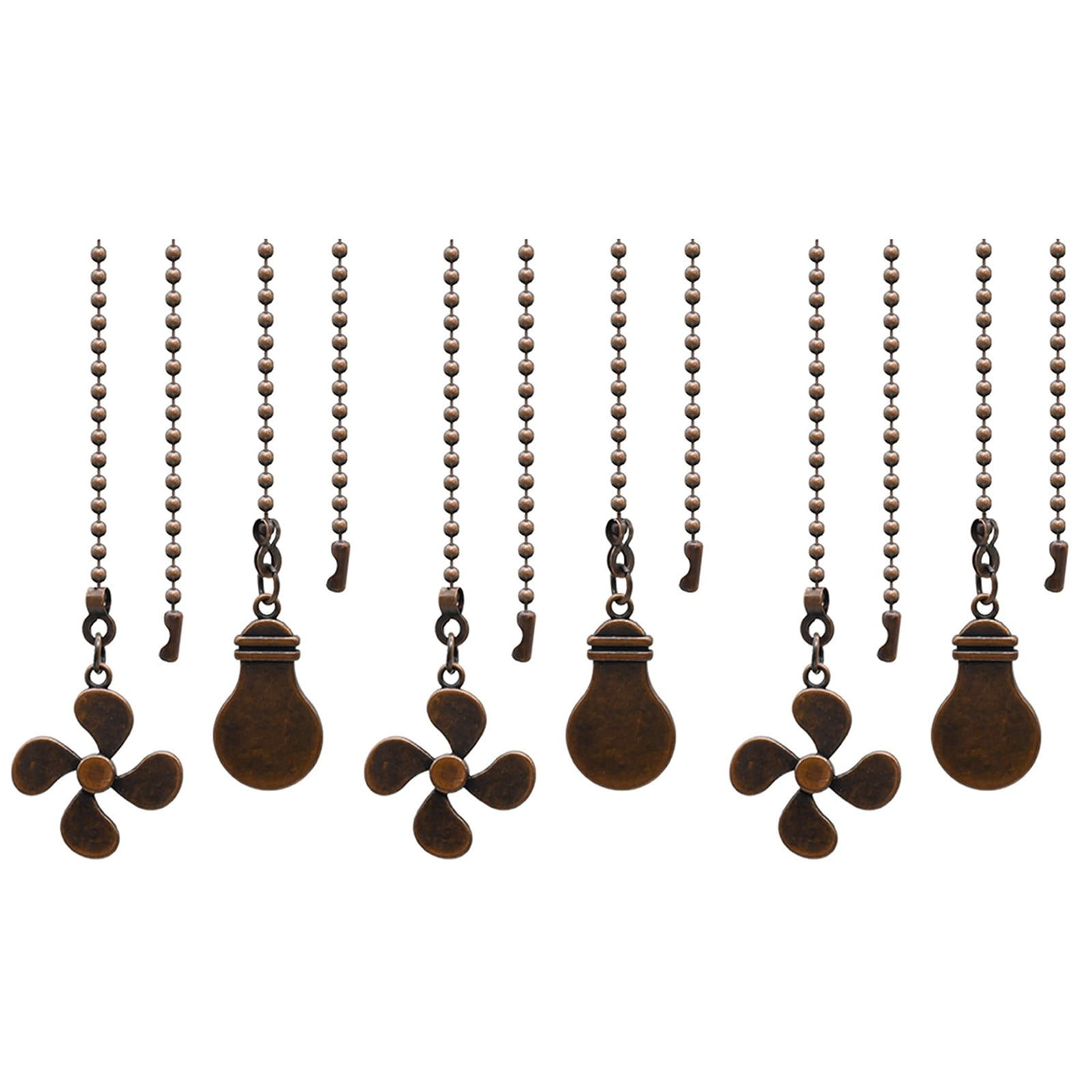 Retro Style Ceiling Fan Zipper Set With Elegant Ball Bead ChainFour