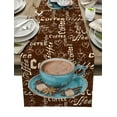thumbnail image 1 of Retro Style Coffee Sugar Table Runner Home Wedding Table Flag Mat Table Centerpieces Decoration Party Dining Long Tablecloth, 1 of 5
