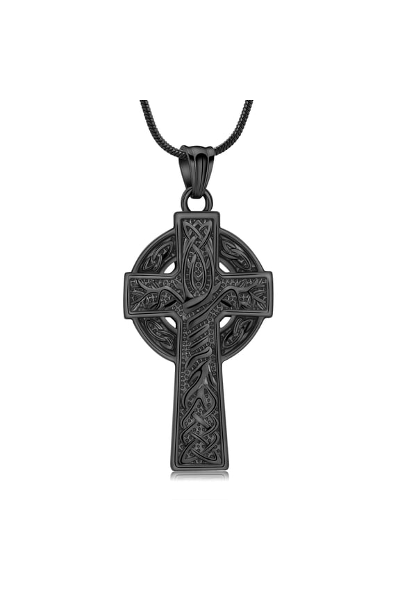 Retro Style Cross Urn Necklaces For Ashes Celtic Knot Cross Cremation Jewelry For Ashes Memory Jewelry For Women Men