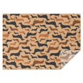 thumbnail image 1 of Retro Style Dachshunds Rectangle Tablecloth 60"x84",Waterproof Polyester Rectangle Table Cloth, Wipeable Spillproof Polyester Tablecloth for Dining, Camping, Indoor and Outdoor, 1 of 5