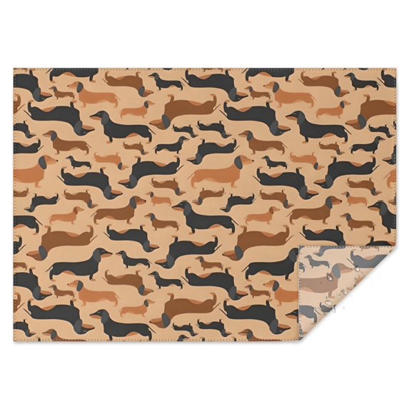 Retro Style Dachshunds Rectangle Tablecloth 60"x84",Waterproof Polyester Rectangle Table Cloth, Wipeable Spillproof Polyester Tablecloth for Dining, Camping, Indoor and Outdoor