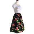 thumbnail image 1 of Retro Style Elastic Waist Printed Long Skirts, 1 of 3