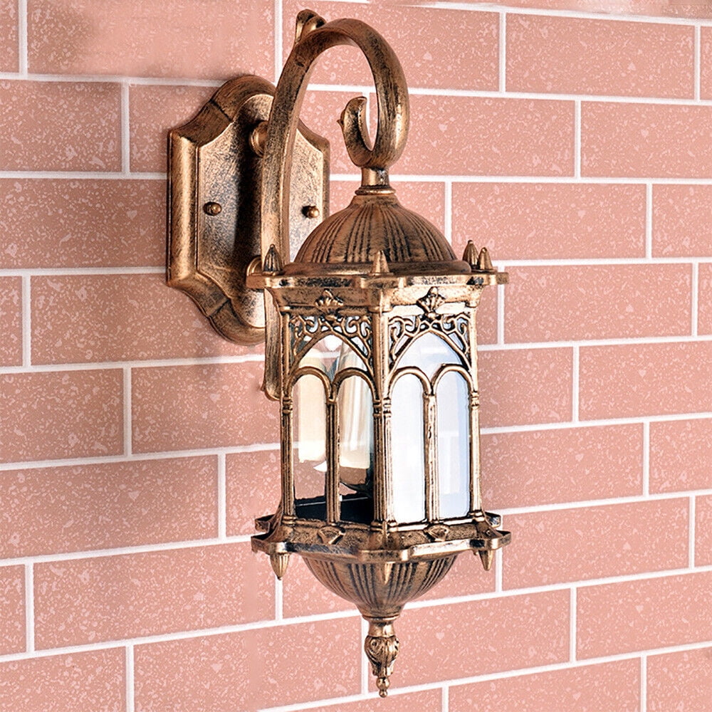 Retro Style Exterior Wall Light Fixture Shade IP65 Waterproof Rating Aluminum Material Outdoor Lantern Sconce Porch Light Lamp, Easy To Install and Durable