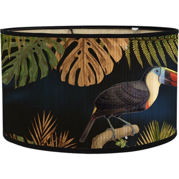 Retro Style Flower Printing Lampshade Chinese Style Wall Lamp Shade Vintage Ceiling Light Lamp Cover Home Decor Light Shades