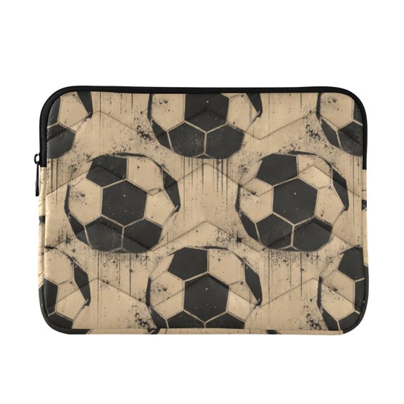 Retro Style Football Patterns Quilted Laptop Protective Cases Computer Sleeves Tablet Bags Briefcases M