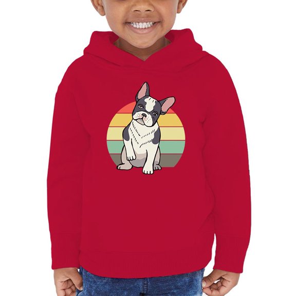 Retro Style French Bulldog Hoodie Toddler -Image by Shutterstock, 2 Toddler