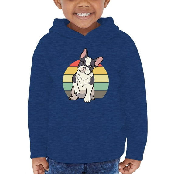 Retro Style French Bulldog Hoodie Toddler -Image by Shutterstock, 2 Toddler